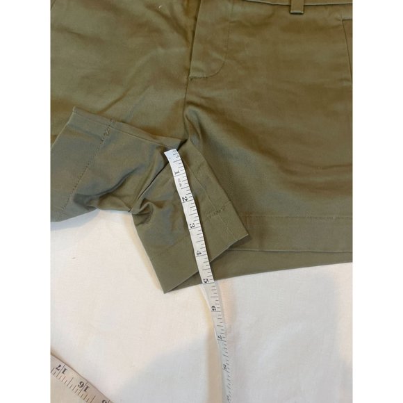 Calvin Klein Womens Basic Chino Shorts Mid Rise Lightweight Olive Green Size 2 - Picture 5 of 8